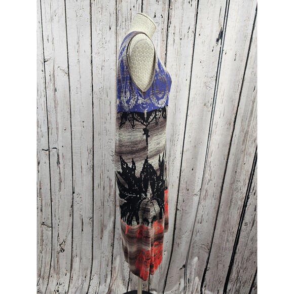 Diktons Barcelona Women's L Navajo Knit Maxi Dress Multicolor W/ Slip Bohemian - Picture 4 of 9